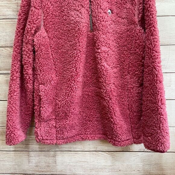 SOUTHERN SHIRT COMPANY HALF ZIP SHERPA IN DUSTY ROSE - Picture 3 of 5
